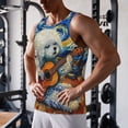 thumbnail image 6 of Bixox Dog Guitar Starry Night Pattern Men's Gym Tank Tops Workout Sleeveless T-Shirts Athletic Muscle Tank Training Bodybuilding Shirts,S-4XL, 6 of 7