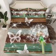 thumbnail image 2 of Homewish Boys Girls Flying Butterflies 4pcs Bed Sheets,Chic Floral Flower Dandelion King Sheets,Vintage Cottage Cabin Super Cozy Sheet Set,Luxury Bedroom Decor, 2 of 7