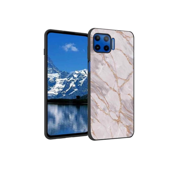 Compatible with Moto One 5G UW Phone Case, Marble-Custom-16 Case Men Women, Flexible Silicone Shockproof Case for Moto One 5G UW