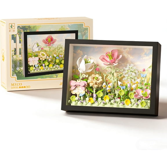 Honchoes Jasmine Flower Garden Building Set Mini Not Compatible with Lego Flowers Home Wall Art Decor for Adults Boys Girls