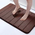 thumbnail image 1 of Olanly Memory Foam Bath Mat Large Absorbent Shower Carpet Soft Coral Velvet Floor Pad Home Decoration Non-slip Bathroom Rug, 1 of 5