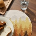 thumbnail image 3 of Forest Fall,Round Placemats Set of 4 for Dinning Tables,Heat-proof Braided Table Mats 15 Inch,Vintage Mountain Wood-land Foggy Tree Orange Washable Place Mat for Kitchen Restaurant Party Table Decor, 3 of 9