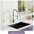 thumbnail image 3 of 27 Inch Farmhouse Undermount Kitchen Sink,18 Gauge Stainless Steel Kitchen Sink with Chrome Bottom Grid and Strainer Drain,Gunmetal Black, 3 of 6