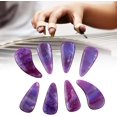 thumbnail image 2 of HUGFEGWE Guzheng Finger Picks, Silicone Polymer Guzheng Nail Covers 8Pcs Easy To Fine Workmanship Delicate for Replacement(Milky Way Color) CJB91-45835, 2 of 9