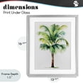 thumbnail image 4 of Stupell Industries Coastal Breezy Fronds Palm Gray Framed Print Under Glass, 13 x 16, by Shelly Craig, 4 of 8