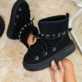 thumbnail image 5 of Women’s Winter Ankle Boots Thick faux furry Lined Lace Up Design Non Slip Platform Round Toe Warm Snow Booties, 5 of 7
