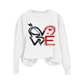 thumbnail image 3 of Cadancy Valentine Shirt Women Trendy Pullover Cute Heart Print Tops Loose Long Sleeve Valentines Day Sweatshirts Casual Crewneck Shirts, 3 of 5