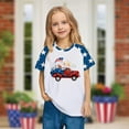 thumbnail image 2 of ZACPNCV Kids Boys Girls 4th of July Baby Tees Flag Graphic Crew Neck Short Sleeve T Shirt Summer Patriotic Going Out Tops Blue 3-4 Years, 2 of 8