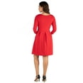 thumbnail image 3 of 24/7 Comfort Apparel Perfect Fit and Flare Maternity Pocket Dress, 3 of 4