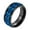 Black Blue, variant on Men's 8mm Stainless Steel Personality Hip Hop Cool Heavy Brick Double Blue Gear Rotatable Fidget Ring Anxiety Wedding Band Black Size 11