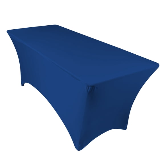 LinenTablecloth 6 ft Rectangular Stretch Tablecloth Royal Blue
