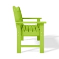 thumbnail image 2 of WestinTrends Malibu Outdoor 2-Person All-Weather HDPE Front Porch Garden Bench, Lime, 2 of 10