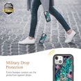 thumbnail image 5 of FYBTO for iPhone 13 Case for Women Girls, Leopard Cheetah Pattern Dual Layer Rugged Bumper High Impact Sturdy Protective Shockproof Phone Case Cover for iPhone 13,Black Leopard, 5 of 5