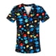 thumbnail image 1 of Ropa de lavado con estampado de dibujos animados, ropa de mano con cepillo, ropa de enfermera, camiseta de manga corta con cuello en V para mujer, ropa quirúrgica, ropa de trabajo para hombres, 1 of 5