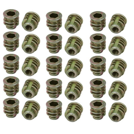 

Unique Bargains 30pcs M4x8mm Zinc Alloy Hex Socket Drive Flange Insert Nut for Wood Furniture
