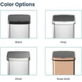 thumbnail image 4 of Automatic Touchless Infrared Motion Sensor Trash Can, 13 Gal 50L, Stainless Steel Base (Rectangular, Black Lid), Black Trim, 4 of 10