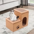 thumbnail image 4 of Almohadilla para Rascar Gatos, para Rascar Cama, Juguete Interactivo, para Moler, Plegable, Protector de Muebles para Gatitos, Cueva In Yinane Casa de almohadillas para rascar gatos, 4 of 5