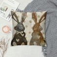 thumbnail image 2 of Qinduosi Easter Polka Dot Bunny Pillow Covers Inch Spring Easter Rabbit Linen Throw Pillow Case Cushion Cover for Sofa Couch Home Decor, 2 of 5