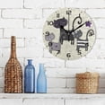 thumbnail image 3 of GZHJMY Cute Cats on Polka Dots Wall Clock, 10" Silent Non Ticking Round Clock, Oil Painting Easy to Read Clock for Living Room Bedroom Bathroom Home Decor Holiday Gifts, 3 of 7