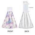 thumbnail image 3 of Yayeee Kitchen Hanging Hand Towels Set of 2 with Loop Bathroom Absorbent Tie Towel, Pink Skates, 3 of 7