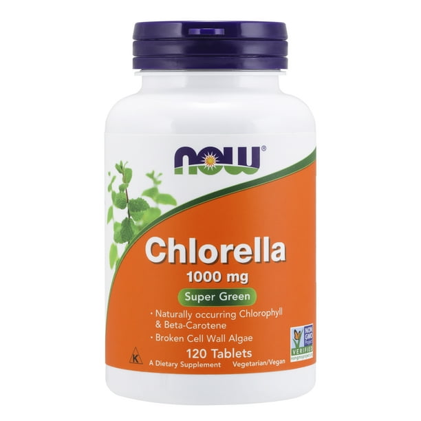 NOW Supplements, Chlorella 1000 mg with naturally occurring Chlorophyll