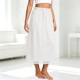 thumbnail image 2 of SRZYMJ Women's Satin Half Slips for Skirts Lace Trim Extender Maxi Underskirt Non-Cling Long Slips for Under Dresses, 2 of 4