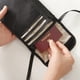 thumbnail image 4 of Paquete de documentos con forro Rfid Almacenamiento antirrobo Bolsa para colgar en el cuello Paquete de pasaporte (negro), 4 of 8
