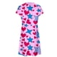 thumbnail image 5 of Puntoco Vestido De Cuello Redondo De Manga Corta Suelto Casual Estampado Del Día De La Independencia De Verano Para Mujer Púrpura Xl,Regalos Para Mujer Joven, 5 of 5