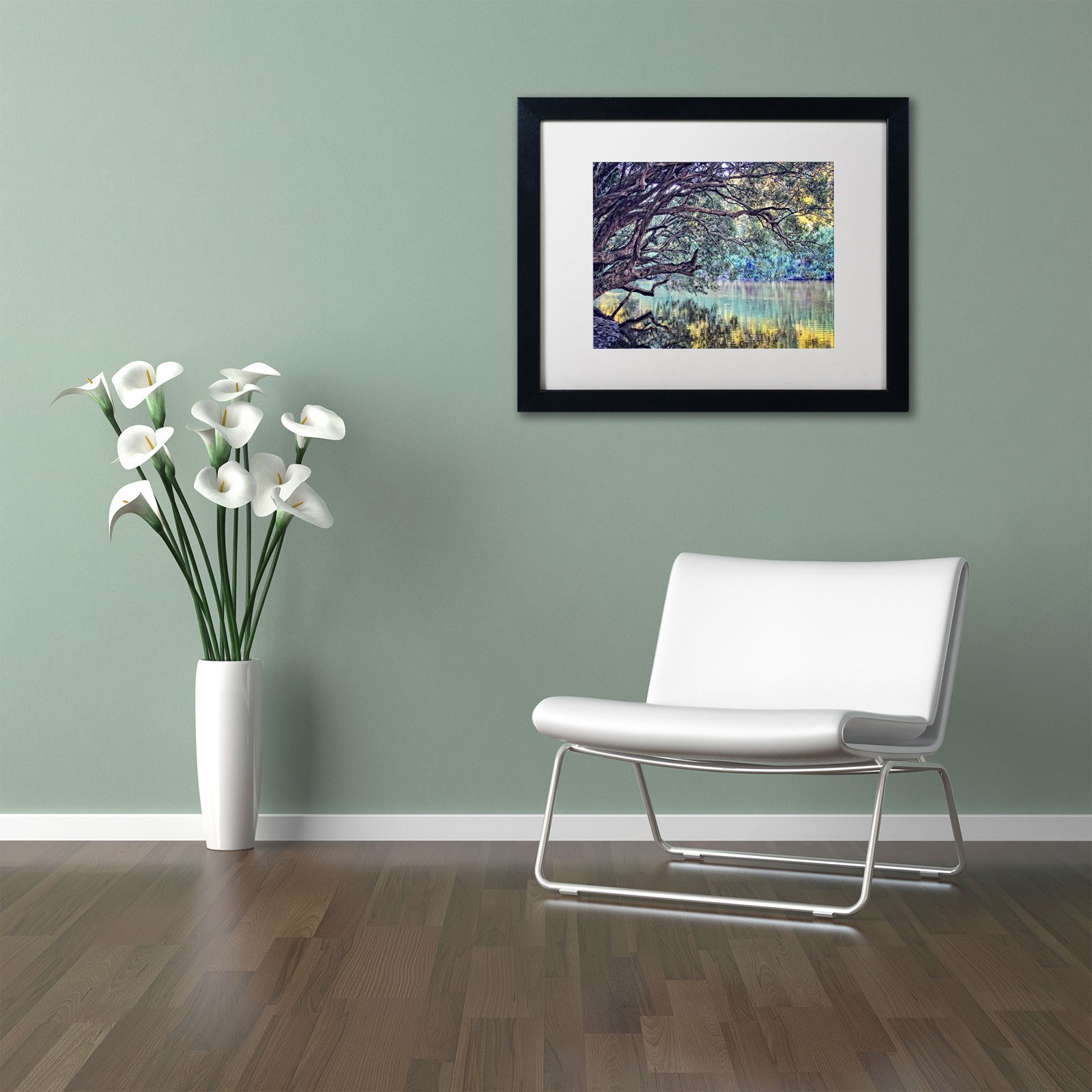 Trademark Fine Art "A Place to Dream" Canvas Art by Beata Czyzowska Young, White Matte, Black Frame