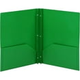 thumbnail image 5 of Poly Two-Pocket Folder, Three-Hole Punch Prong Fasteners, Letter Size, Blue, 3 per Pack, 5 of 10