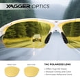thumbnail image 4 of Xagger Polarized Lightweight UV400 Wrap Around Sport Sunglasses for Men Women Baseball Softball Running Glasses, 4 of 6