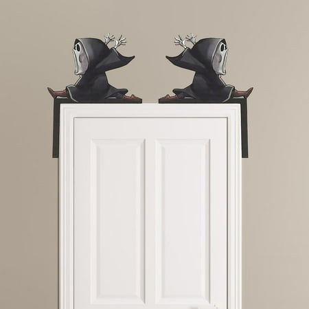 

Fall Decorations For Home Party Ornament. Wooden Pumpkin Headbone Like Ghostly & Grim Reaper Door Frame Piece. Spooky. For Party. Durable.