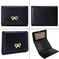 thumbnail image 5 of Personalized Name Customized Initials Wallet Fashion Wallets Girls Cute Coquette Bow Small Wallet Aesthetic Card Holder ID Window Purse for Women,Black, 5 of 7