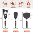 thumbnail image 2 of Juego de 3 utensilios de cocina Spatula Turner HOTEC de silicona para utensilios de cocina antiadherentes, 2 of 8