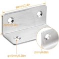 thumbnail image 2 of 30 Pcs Support d'Angle Argenté, Acier Inoxydable 60mm X 25mm X 25mm Support en L Robuste pour Meubles, Support d'Étagère à Angle Droit, 2 of 5