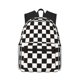 thumbnail image 1 of Disketp Black and White Checkerboard Mochila Ligera Clásica con Múltiples Bolsillos, Mochila Casual para Hombre y Mujer, Ideal para Escuela, Trabajo y Viajes, 1 of 6