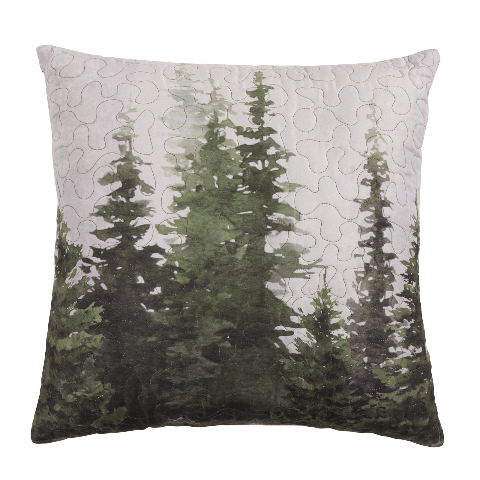 Bear Panels Lodge Decorative Throw Pillow with Tree Design Donna Sharp Throw Pillow Square