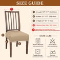 thumbnail image 3 of OKKEEY Waterproof Chair Seat Covers with Velcro Closure, 2Pcs Stretch Slipcovers for Dining Chairs, Removable Seat Cushion Protectors for Kitchen Chairs, Khaki, 3 of 10