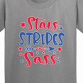 thumbnail image 4 of Inktastic 4th of July Stars Stripes and Sass Blue and Red Stars Youth T-Shirt, 4 of 5