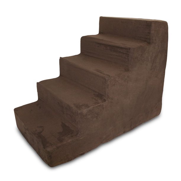 Best Pet Supplies ST200TL Foam Pet Stairs/Steps, 5Step, Dark Brown