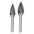 thumbnail image 2 of G Type Carbide Rotary Burr Kit 6mm Shank Single Cut Heat Treated Burr Files for Grinding Sculpting, 2 of 3