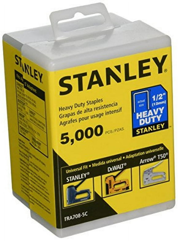 STANLEY TRA708-5C 1/2-Inch Heavy Duty Staples 5000 ct Box