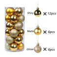 thumbnail image 3 of Bolas de Navidad, 24 piezas, 3/4/6/8 cm, adornos colgantes para árbol de Navidad, bolas de plástico para colgar, decoración para fiestas en el hogar, suministros para Navidad y Año Nuevo, 3 of 5