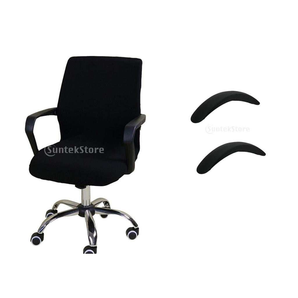 Flameer Set of 2 Stretch Armrest Covers Slipcovers Fits for Most Office Computer Chair Arms Black