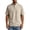 Khaki, variant on JTieacloth Men's T-Shirts Casual Button Down Stand Collar Short Sleeved Shirt T Shirt(Black,L)