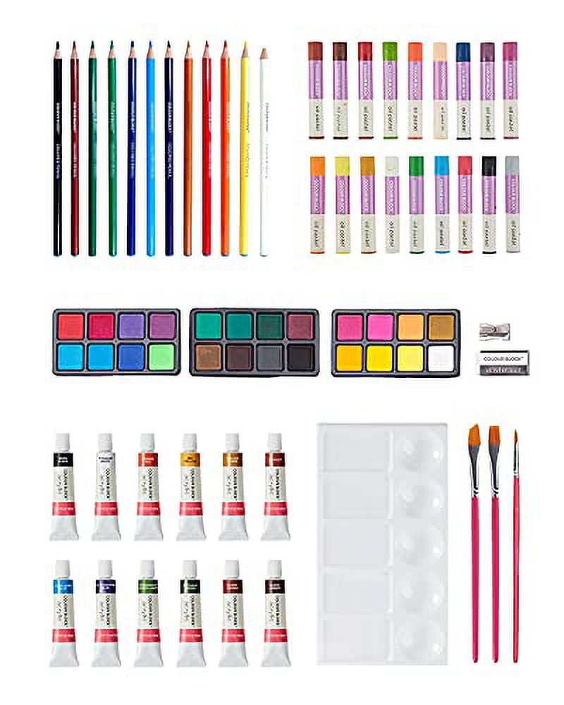 COLOUR BLOCK 73pc Mixed Media Art Kit: Painting and Drawing Set for All Ages