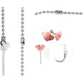 thumbnail image 2 of Woeilo 2 Pack Pull Chain String Extension with Connector for Ceiling Fan Light Fixture Light Bulb, 304 Stainless Steel Switch Chain Extender,1 Meter Length, 2 of 5