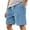 Blue, variant on NAFUU Mens Shorts Comfort Fit Mens Corduroy Shorts Casual 7 Inch Elastic Waist Drawstring Summer Beach Loose Fit Shorts Relaxed Fit Pants