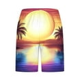 thumbnail image 3 of ZCFZJW Stylish Mens Swim Trunks Lightweight Hawaiian Tropical Printed Quick Dry Beachwear Sports Swim Board Shorts Holiday Party Bathing Suits with Pockets Yellow#03 L, 3 of 3