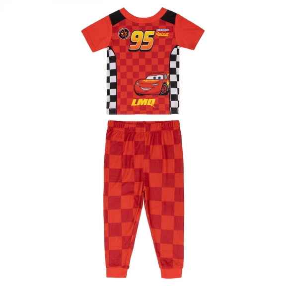 Cars Lightning McQueen Racing Outfit Toddler Boy's 2-Piece Pajamas-Toddler 2T